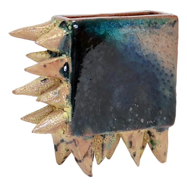 Blutalist Ceramic Sculpture Vase Running Roots For Sale