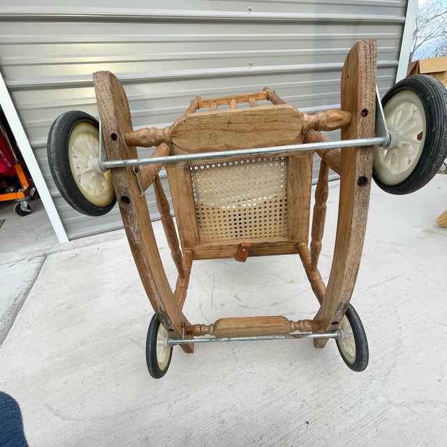 Vintage Children’s Rocking Chair With Horse Head and Wheels For Sale - Image 11 of 11