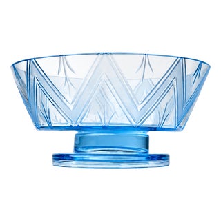 Swedish Art Deco Cut Glass Bowl, 1930s For Sale