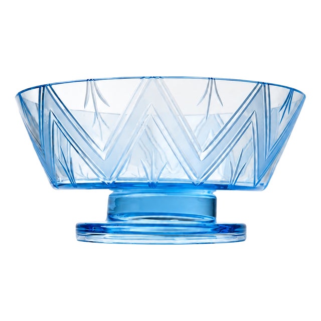 Swedish Art Deco Cut Glass Bowl, 1930s For Sale