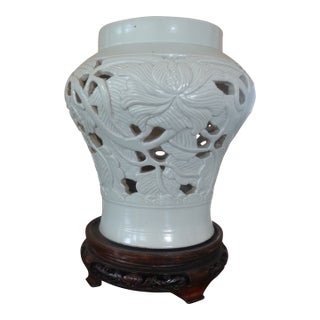 Antique Chinese Blanc De Chine Vase For Sale