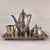 Art Deco Silvered Brass Coffee Set with Tray from Carl Deffner, 1920s, Set of 4 For Sale - Image 3 of 5