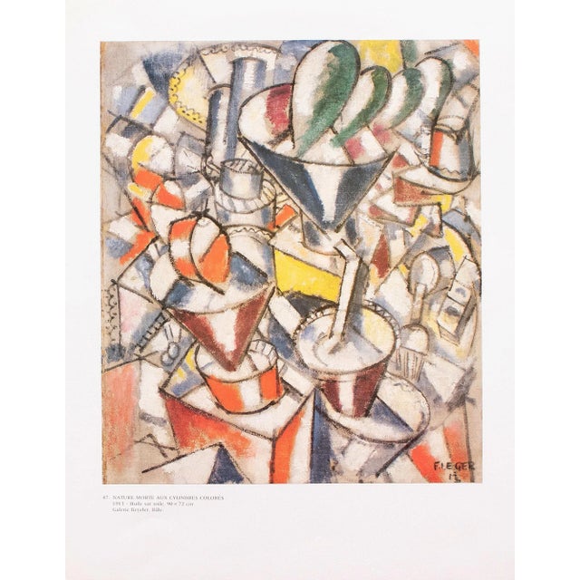 Persimmon 1990 After Fernand Leger "Still Life With Colored Cylinders", Full-Color Parisian Print For Sale - Image 8 of 8