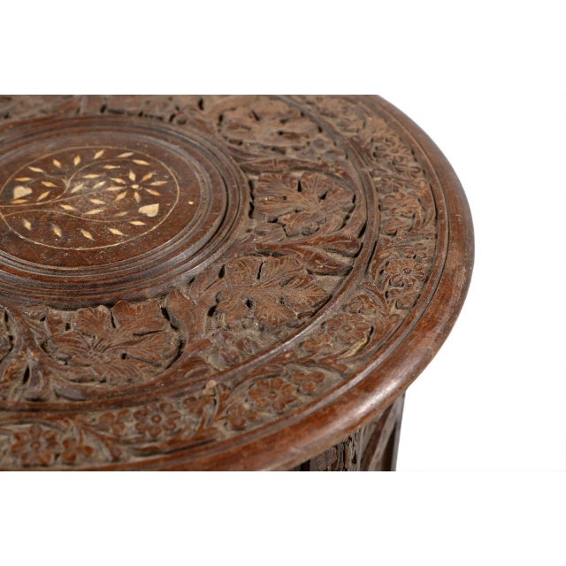 The Vintage Moroccan Style Side Table is a beautifully handcrafted accent piece featuring intricate floral and geometric...