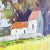 Vintage Large Impressionist American Landscape Depicting Farmhouse and Trees in Frame For Sale - Image 9 of 10