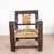 Neo-Basque Carved Armchairs in Straw and Oak, 1940s, Set of 3 For Sale - Image 15 of 18