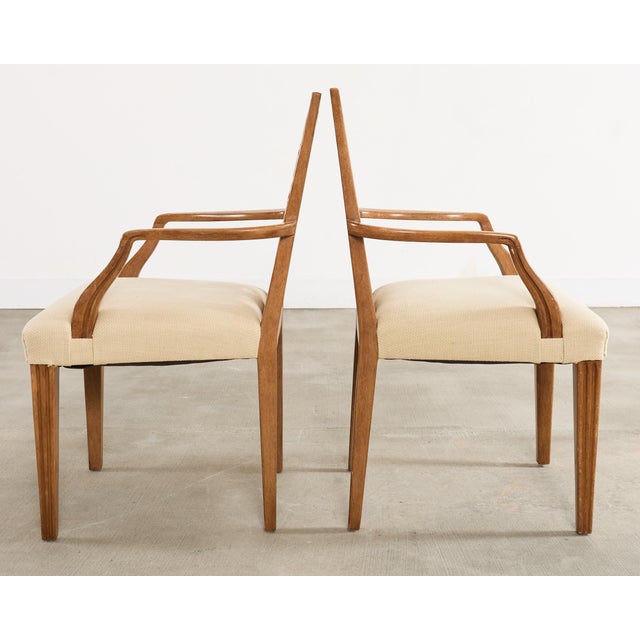 Wood Pair of Dessin Fournir Ribbon-Back Oak Dining Armchairs For Sale - Image 7 of 18