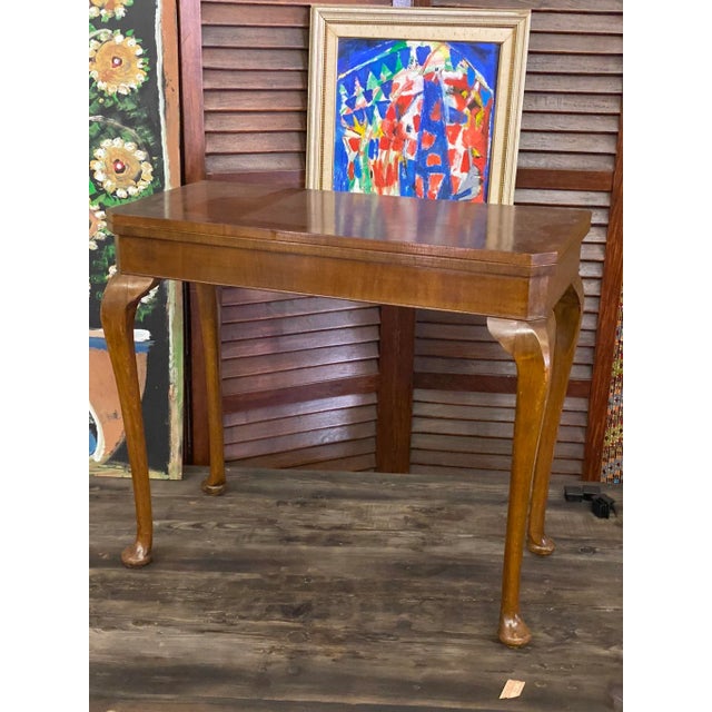19th Century English Walnut Lift Top Game Table For Sale - Image 12 of 13