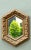 Mid 20th Century Vintage Italian Hexagonal Carved Wood Mirror For Sale - Image 5 of 12