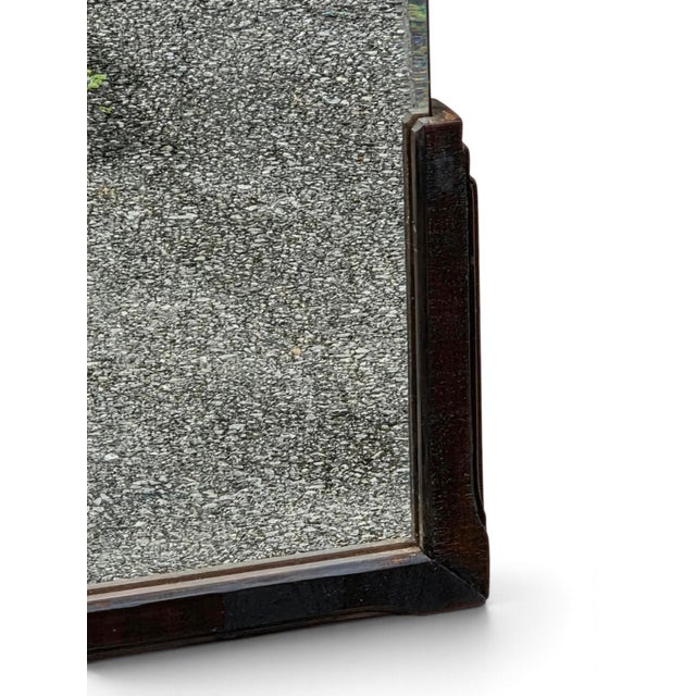 1920s 1920 Art Deco Walnut Mirror Bathroom/Hallway Mirror. For Sale - Image 5 of 9
