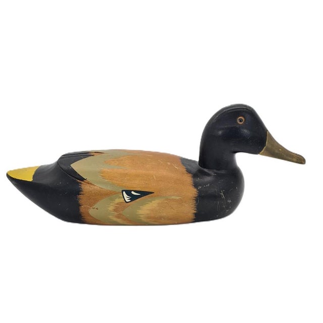 Hand-Painted Wooden Decorative Duck, 1960s-1970s For Sale - Image 10 of 10