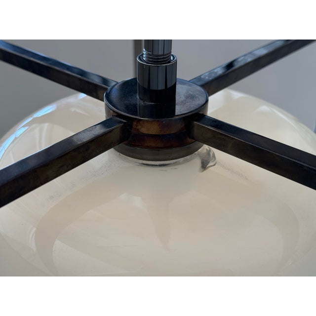 Debra Weninger Design Annecto Blackened Steel Chandelier For Sale In San Francisco - Image 6 of 12