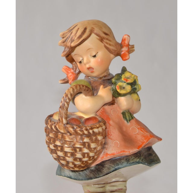 1964 Goebel Germany Hummel Collective Porcelain Girl Figurine Autumn Harvest. Depicting a young girl with an apple basket....