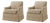 Beige Jacquard Lounge Chairs, Set of 2 For Sale