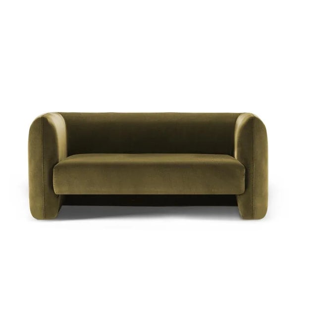 Contemporary Bronze Velvet Jacob Sofa by Collector For Sale - Image 3 of 3