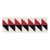 Sample - Schumacher Quilted Diamond Tape Trim in Black & Red For Sale