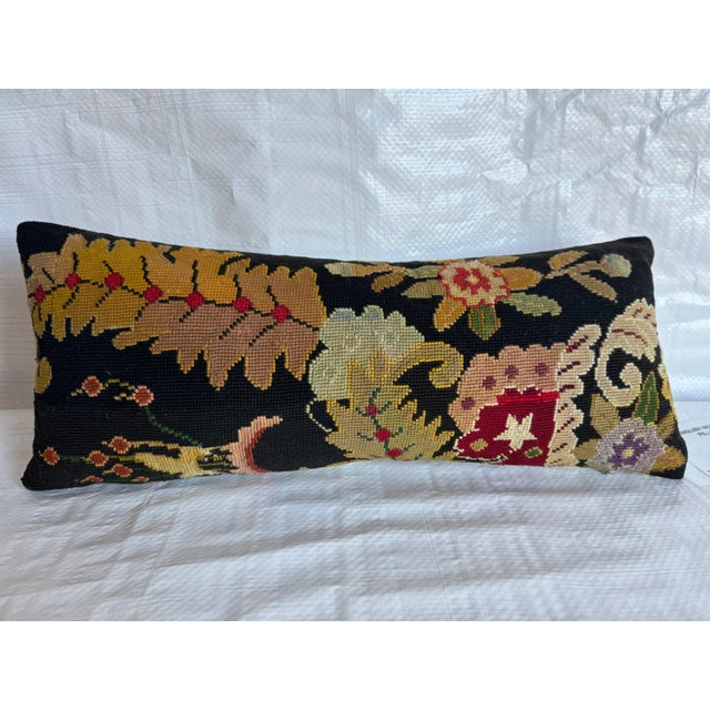 Embrace sophistication with the English Needlework Pillow, sized at 20" x 8'. Elevate your decor with its timeless charm...