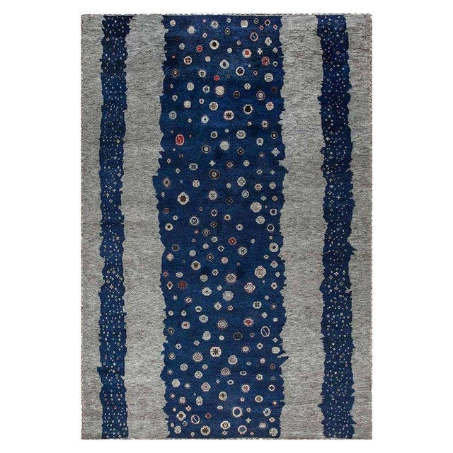 Modern Flen Swedish-Inspired Abstract Pile Wool Rug by Doris Leslie Blau For Sale
