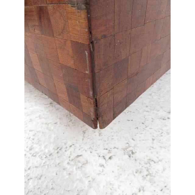 Midcentury Parquet Coffee Table in the Style of Milo Baughman Chairish