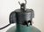 1960s Industrial Green Enamel Factory Lamp with Cast Iron Top from Polam, 1960s For Sale - Image 5 of 16