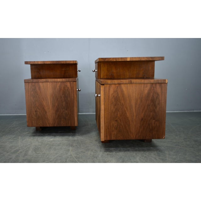 Art Deco Bedside Tables, Former Czechoslovakia, 1930s, Set of 2 For Sale - Image 15 of 18