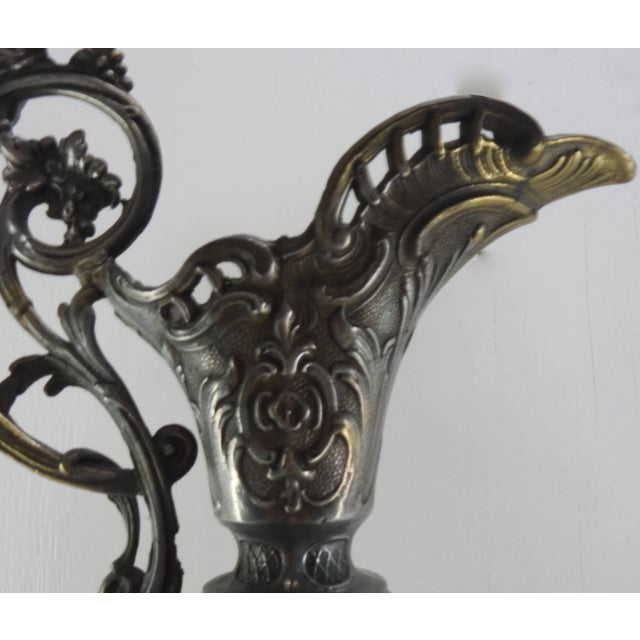 Brass Hand Painted Porcelain Jardinière, 19th Century, French For Sale - Image 8 of 9