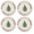 Ceramic Spode Christmas Tree Gold Salad Plate 8" - Set of 4 For Sale - Image 7 of 7