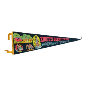 Vintage Knotts Berry Farm and Ghost Town Felt Flag