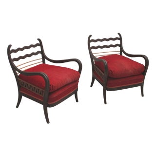 Mid-Century Armchairs by Paolo Buffa, 1940s, Set of 2 For Sale