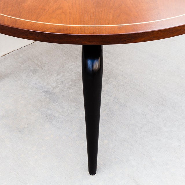 Brown American Studiocraft Walnut & Ebonized Mahogany Dining Table From a Killingsworth Home For Sale - Image 8 of 15