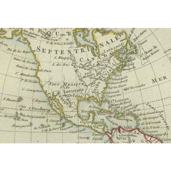 Paper World Map in Two Hemispheres, 1802 For Sale - Image 7 of 9