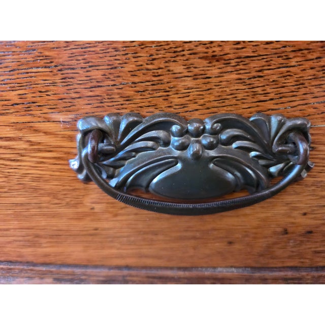 Antique Victorian Oak Dresser Tall Chest 1875-1890 For Sale - Image 9 of 15