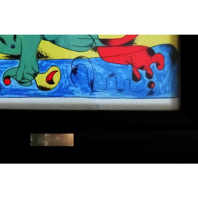 Print on paper Embossed stamp by Galerie Louise Leiris Paris Signature on print Complete with frame as shown in the image...