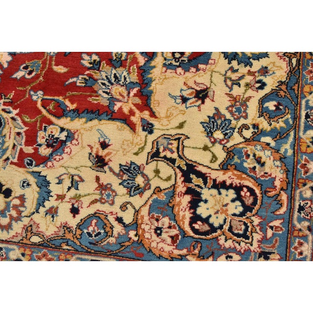 Najafabad Rug 11′ X 17’5” Red Wool Vintage Traditional Hand-Knotted Carpet For Sale - Image 4 of 16