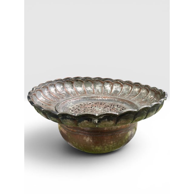 19th Century Dated Persian Qajar Tinned Copper Ewer Ablution Basin Set, Dated 1878. For Sale - Image 15 of 18