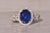 The Credenza: Natural Sapphire and Diamond Ring in White Gold For Sale - Image 9 of 11