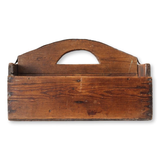 19th Century Antique Wood Tool Caddy For Sale - Image 5 of 5