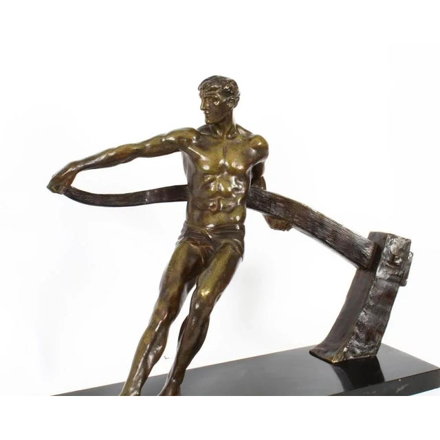 Maurice Guiraud-Rivière, Art Deco Figure of a Riverman, 1920s, Bronze For Sale - Image 3 of 12