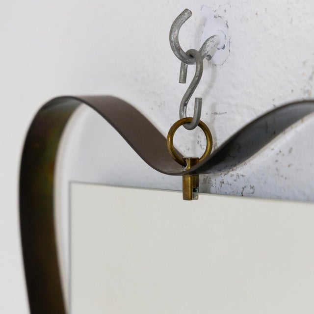 Fontana Arte Mirror in Brass Frame from Fontana Arte, 1950s For Sale - Image 4 of 7