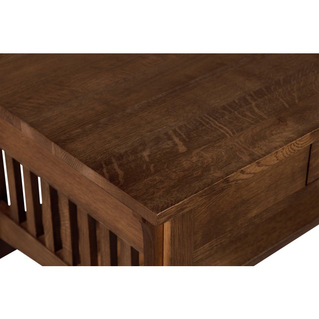 Mission Mission Crofter Style 1 Drawer Coffee Table - Walnut Stain For Sale - Image 3 of 9