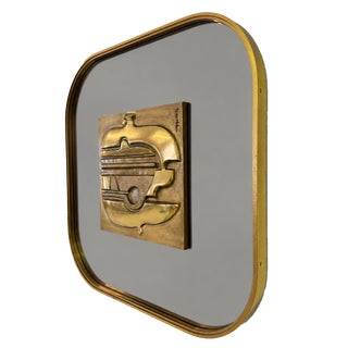 Mirror in Mirrored Glass by Luciano Frigerio For Sale