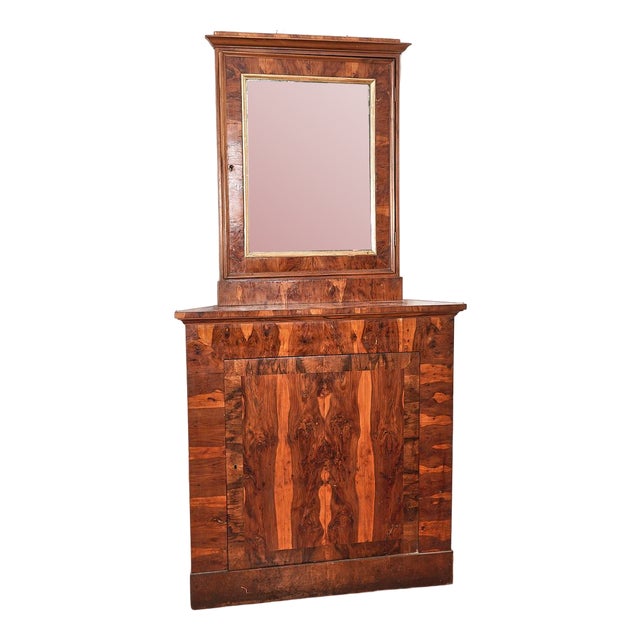 Corner Cabinet with Mirror, 1800s For Sale