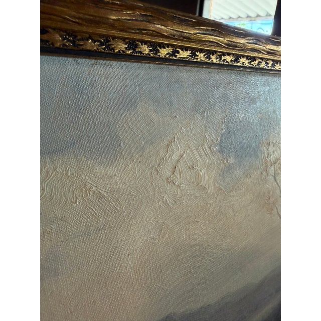 Early 1900s Oil Painting of French Countryside by Eugene La Foret For Sale - Image 12 of 15