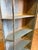 Antique Industrial Galvanized Steel Angled Shelving Unit For Sale - Image 4 of 16