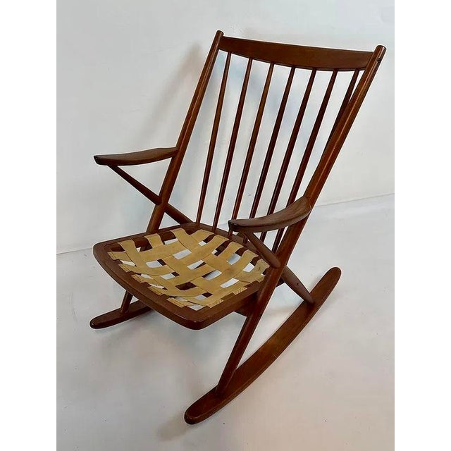 Vintage Danish Rocking Chair by Bramin Mobler For Sale In New York - Image 6 of 15