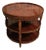 English Style Three-Tier Oval Top Cherry End Table For Sale