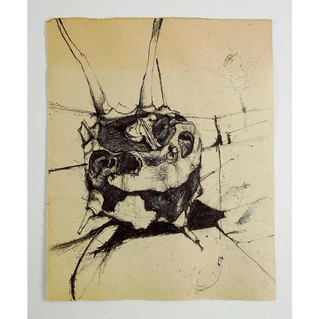 Mid-Century Modern Abstract Drawing by Preot Buxon For Sale - Image 3 of 3