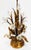 Mid-Century Italian Hollywood Regency Gilt Iron Daisy & Tulip Tole Lamp For Sale - Image 4 of 16