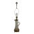 Late 20th Century Neoclassical Waterford Crystal Brass Base Table Lamp For Sale