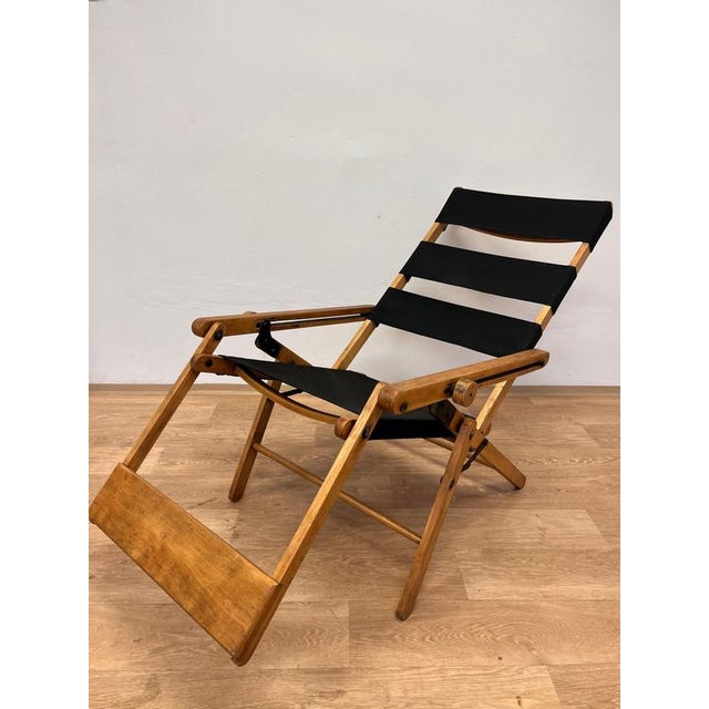 Brown G80 Deck Chair by Hans Luckhardt, 1930s For Sale - Image 8 of 14